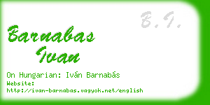 barnabas ivan business card